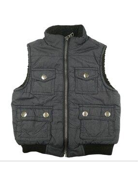 Sovereign Code Toddler Holloran Vest Navy Check Black Trim 24M Casual Uilitarian